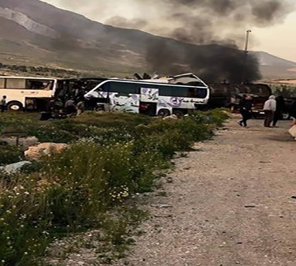 Şam’da yakıt tankeri ile iki yolcu otobüsü çarpıştı: 30 ölü