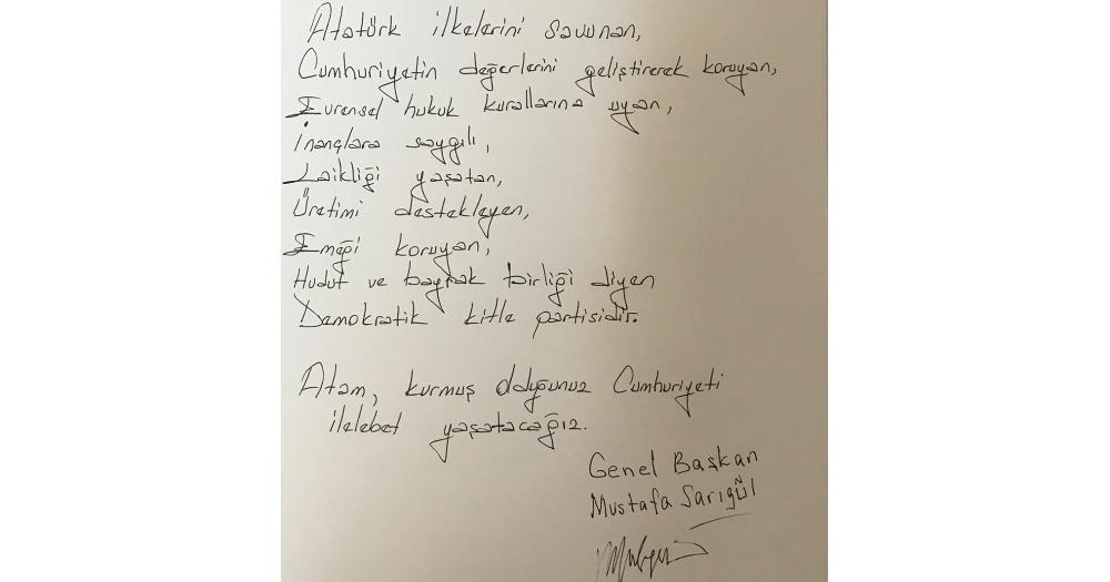 Sarıgül, Anıtkabir’i ziyaret etti