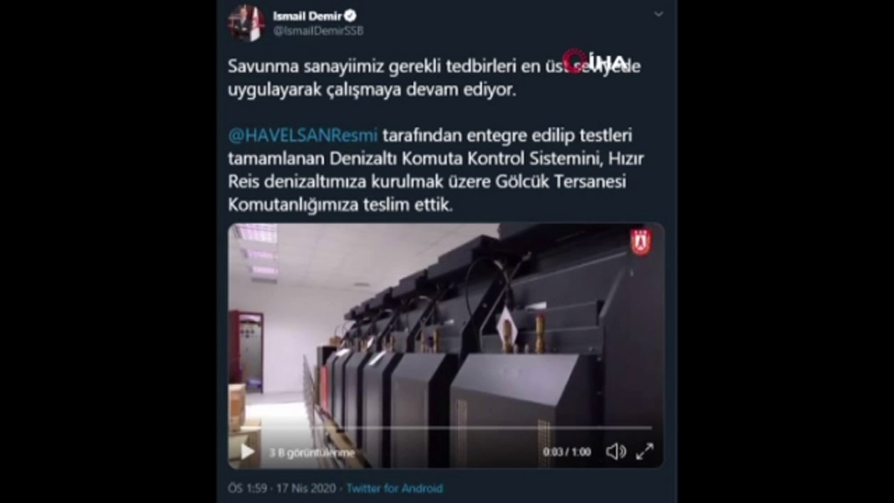 “Savunma sanayimiz gerekli tedbirleri en üst seviyede uygulayarak çalışmaya devam ediyor”