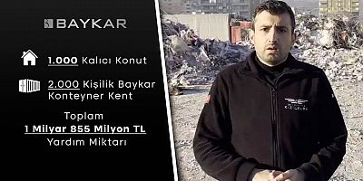 Selçuk Bayraktar Baykar'ın 1000 konut bağışladığını açıkladı