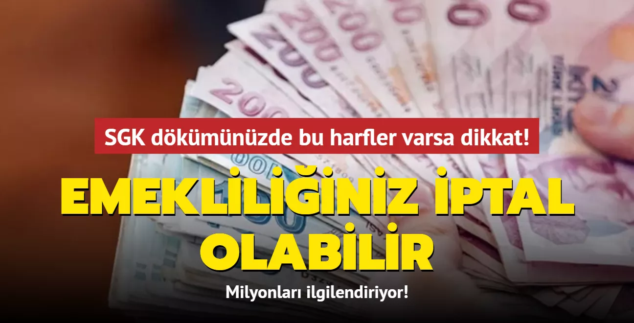 Sigorta prim listenizde bu harfler varsa dikkat! E-Devlet'ten kontrol edin