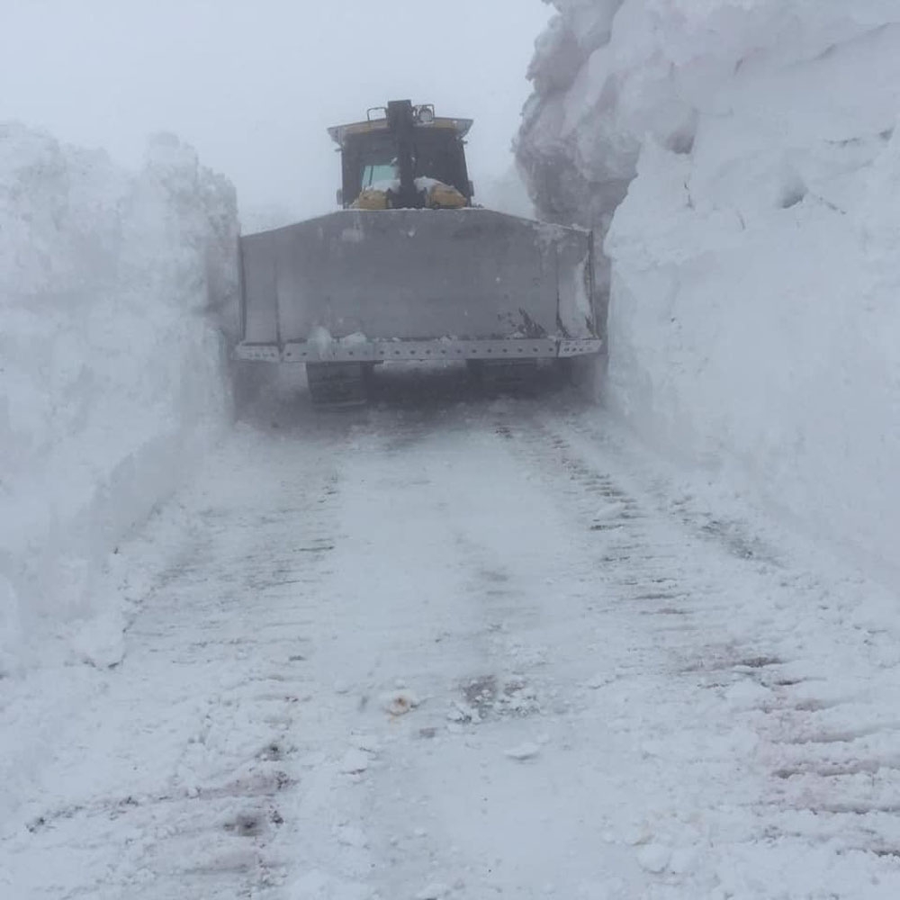 Sınır hat da kar altında kaldı