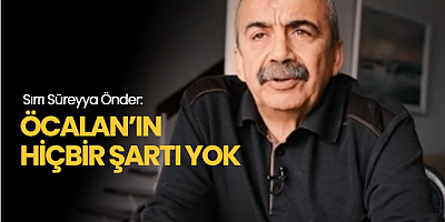 Sırrı Süreyya Önder: Öcalan'ın hiçbir şartı yok