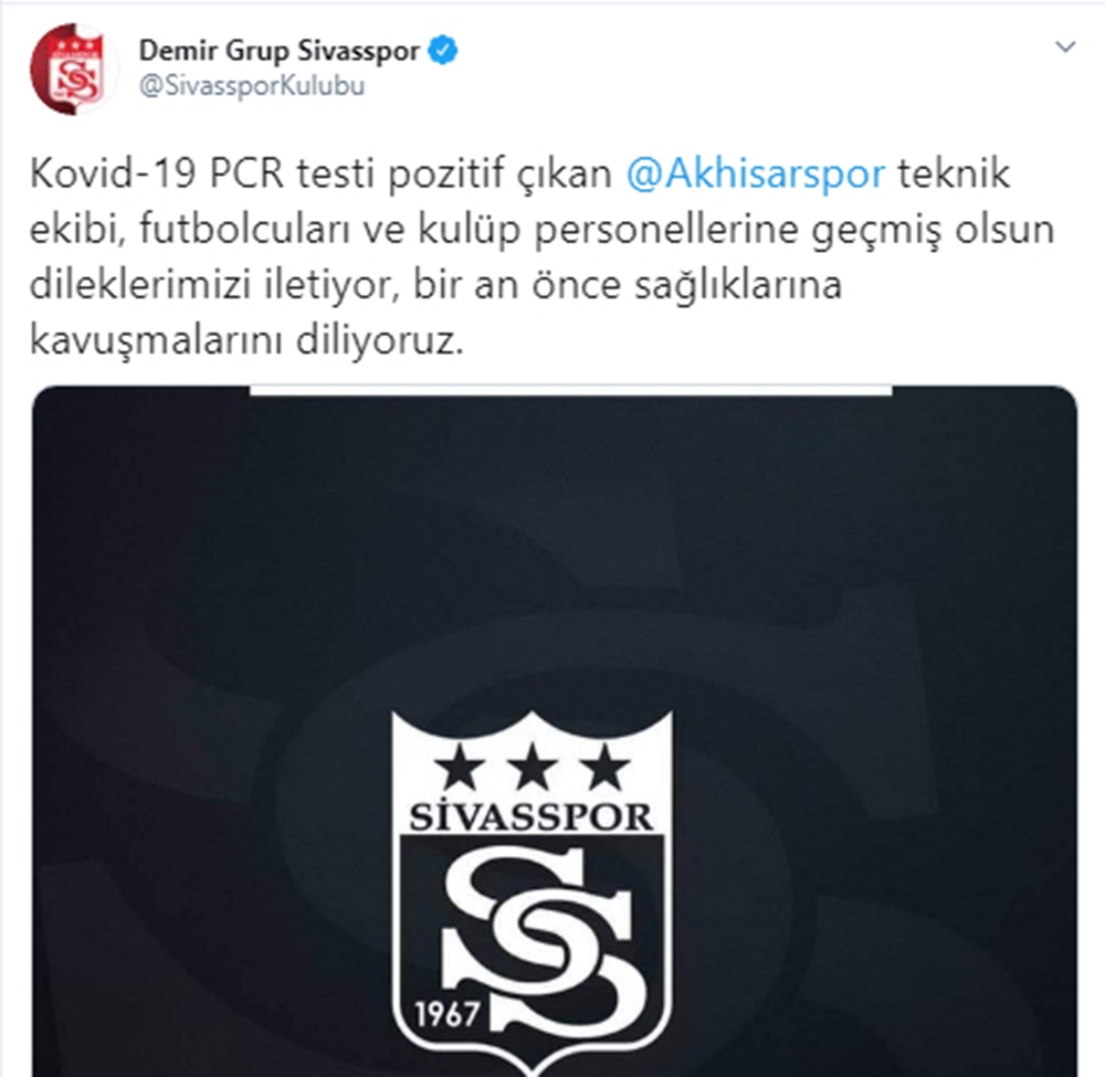 Sivasspor’dan Akhisarspor’a geçmiş olsun mesajı