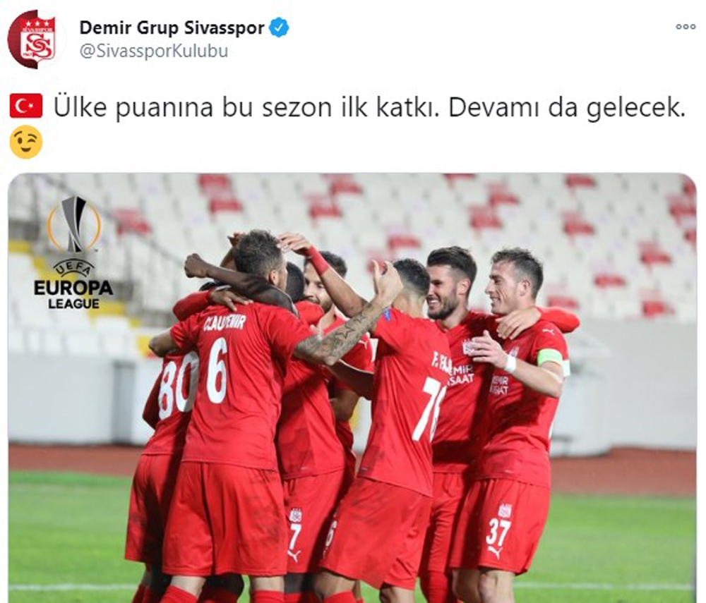 Sivasspor’dan iddialı paylaşım