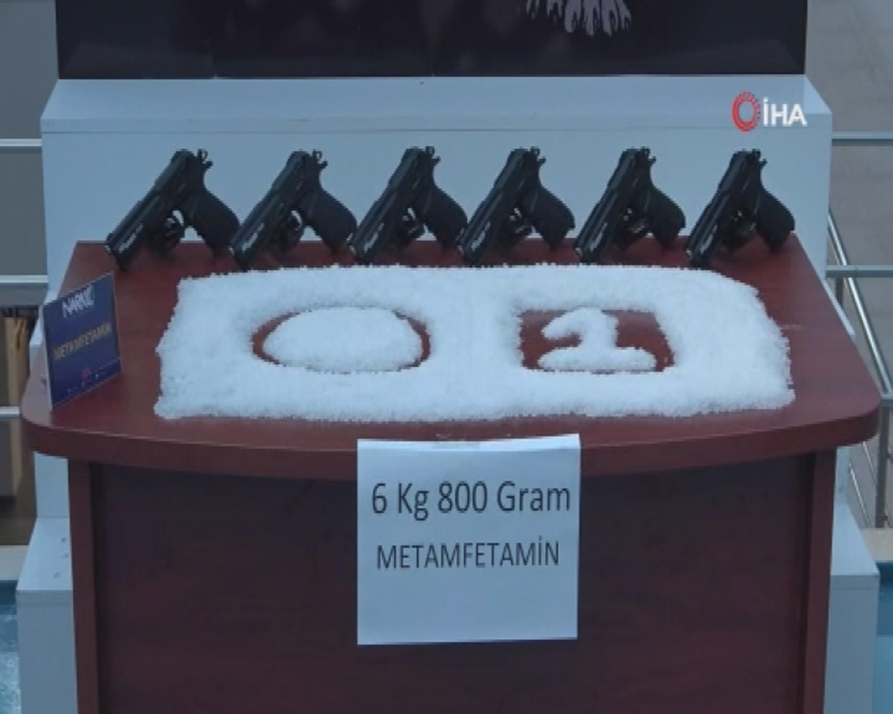 Sofra bezinden 6 kilo 800 gram metamfetamin çıktı