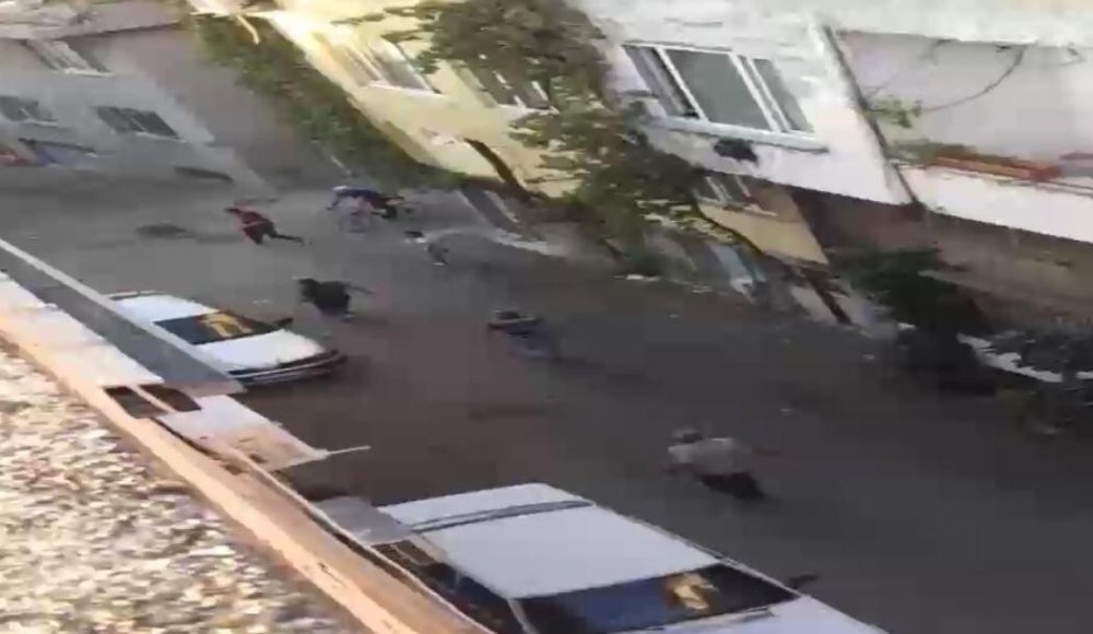 Sokakta top oynayan çocukları önce dövdü sonra bıçakla kovaladı