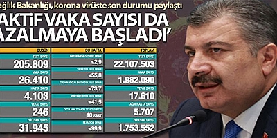 Son 24 saatte korona virüsten 246 kişi hayatını kaybetti