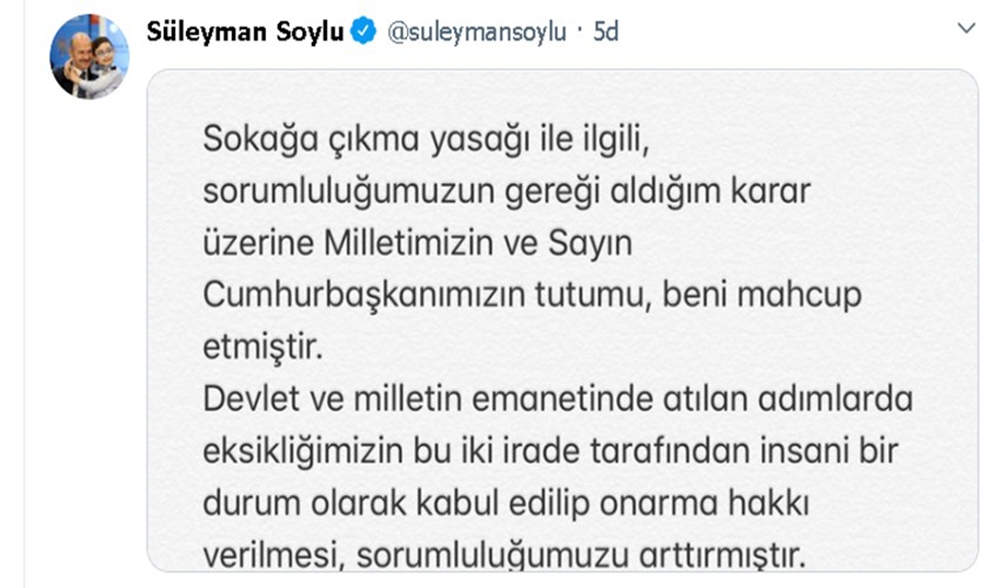 Soylu’dan ilk açıklama