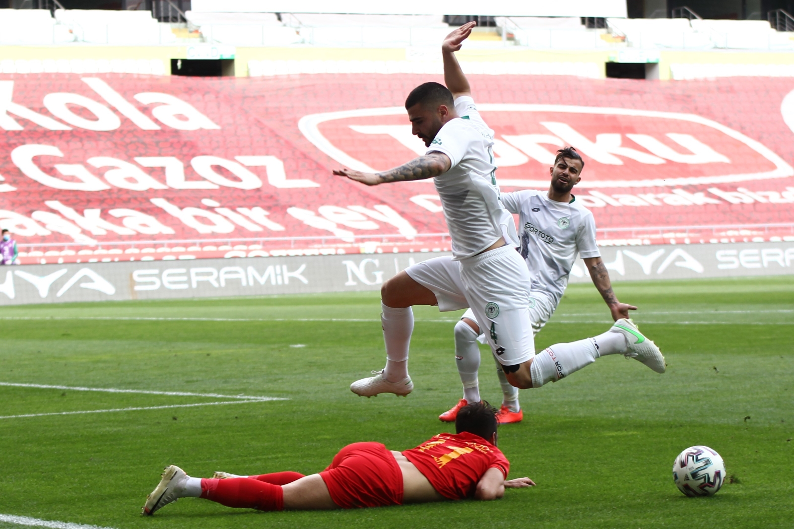 Süper Lig: Konyaspor: 0 - Kayserispor: 0 (İlk yarı)