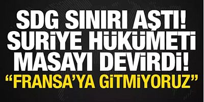 Suriye yönetimi masadan kalktı: SDG'ye rest! 