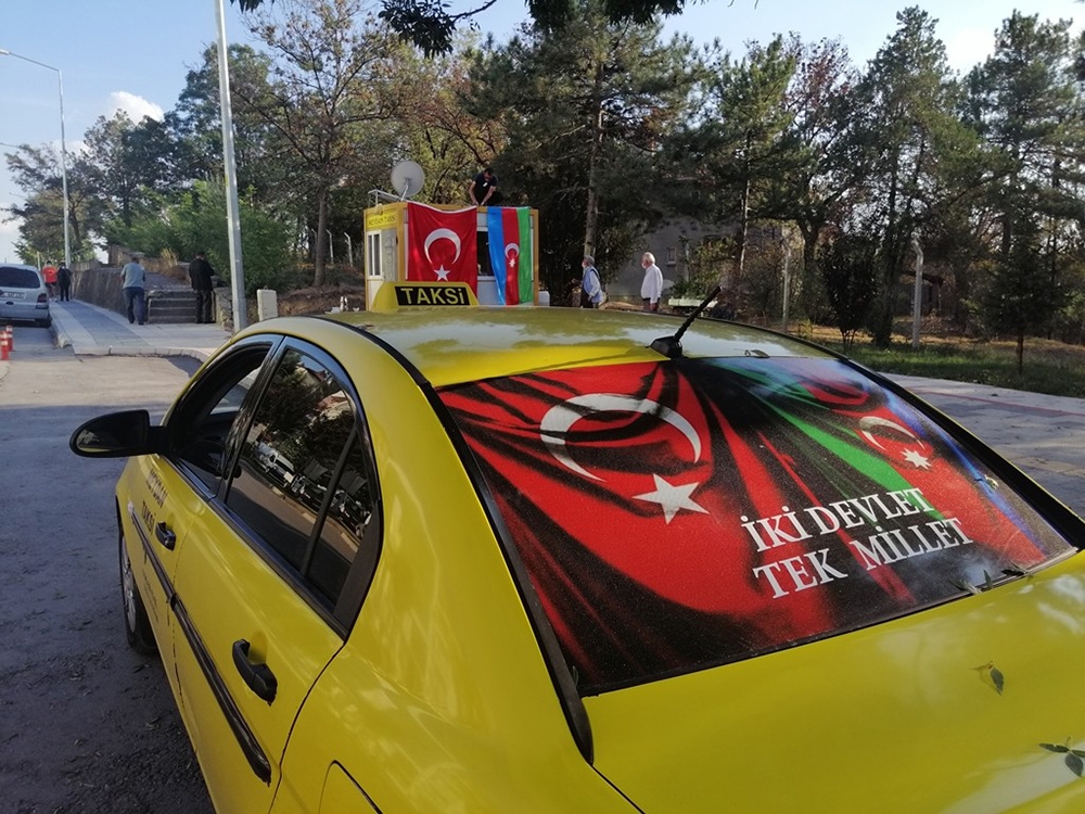 Taksici esnafından Azerbaycan’a destek