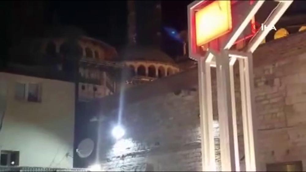 Taksim Camii İnşaatında Yangın Paniği