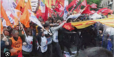 Taksim'e yürümek isteyen gruba Saraçhane'de polis müdahalesi