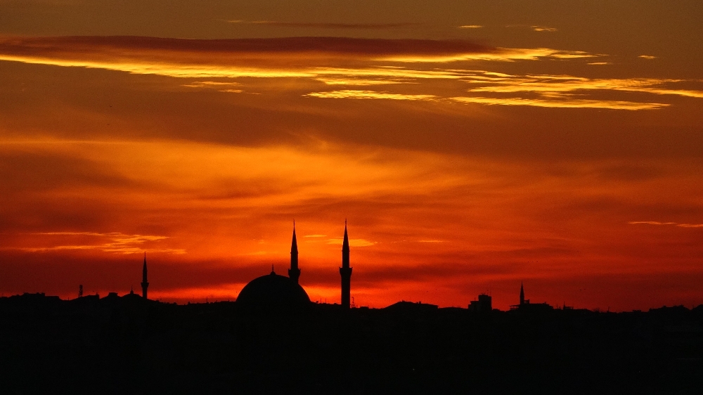 Taksim’de gün batımı manzarası hayran bıraktı