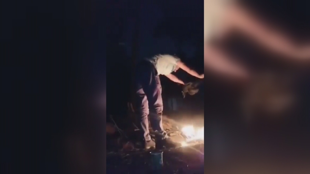 Tavukları kesip ateşe atan şahıs yakalandı