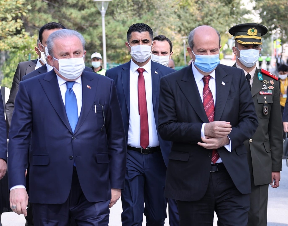 TBMM Başkanı Şentop, KKTC Cumhurbaşkanı Tatar ile görüştü