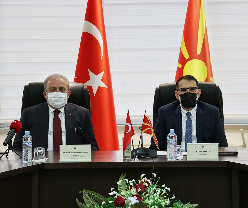 TBMM Başkanı Şentop, Kuzey Makedonya Anayasa Mahkemesi Başkanı Murat ile görüştü