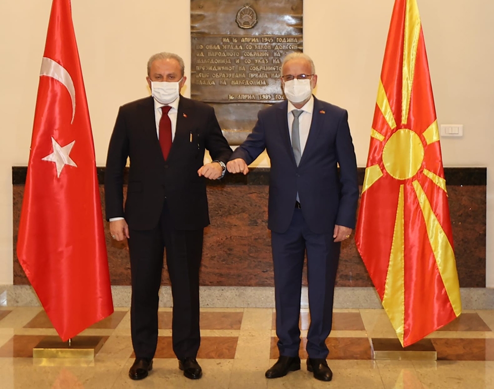 TBMM Başkanı Şentop, Kuzey Makedonya Meclis Başkanı Caferi ile görüştü