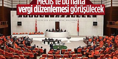 TBMM'de bu hafta 'vergi düzenlemesi' görüşülecek