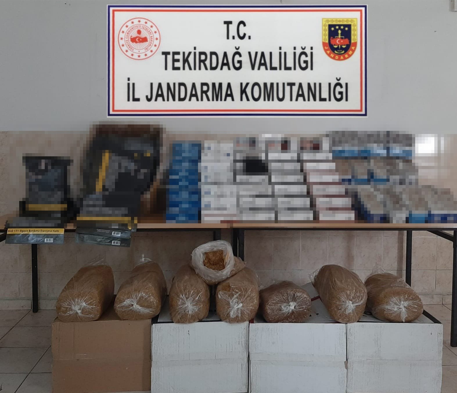 Tekirdağ’da kaçak tütün operasyonu