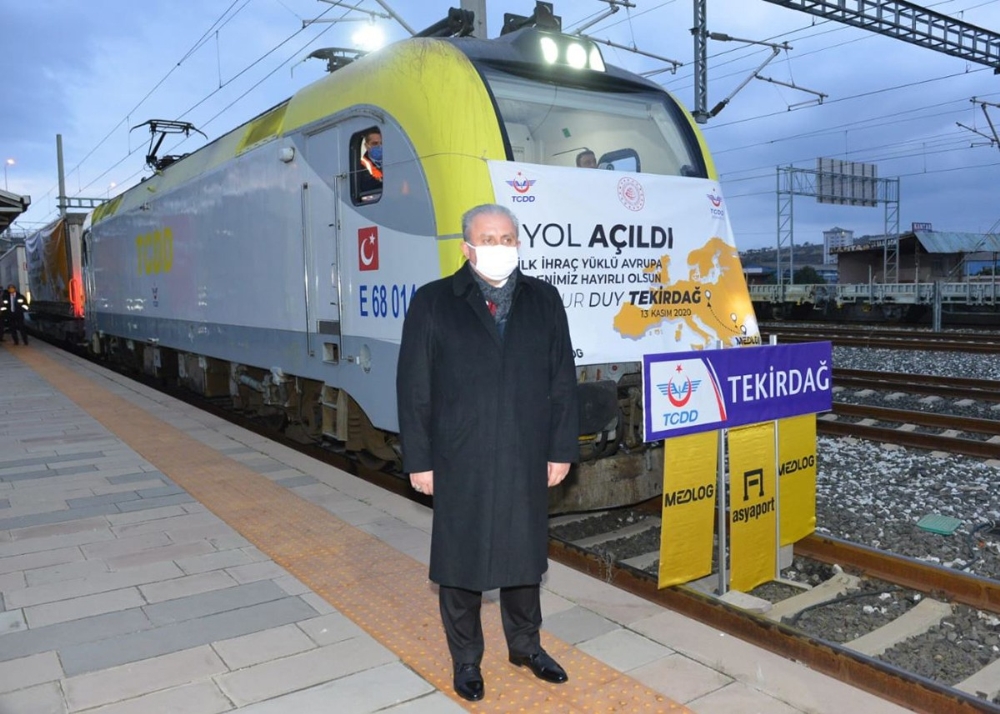 Tekirdağ’dan Avrupa’ya ilk ihracat yükü trenle Avrupa’ya gönderildi