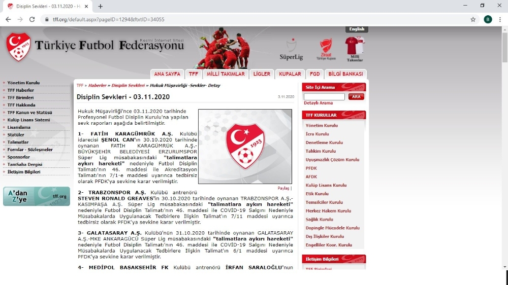 TFF, Karagümrük’ün ismini yanlış yazdı!