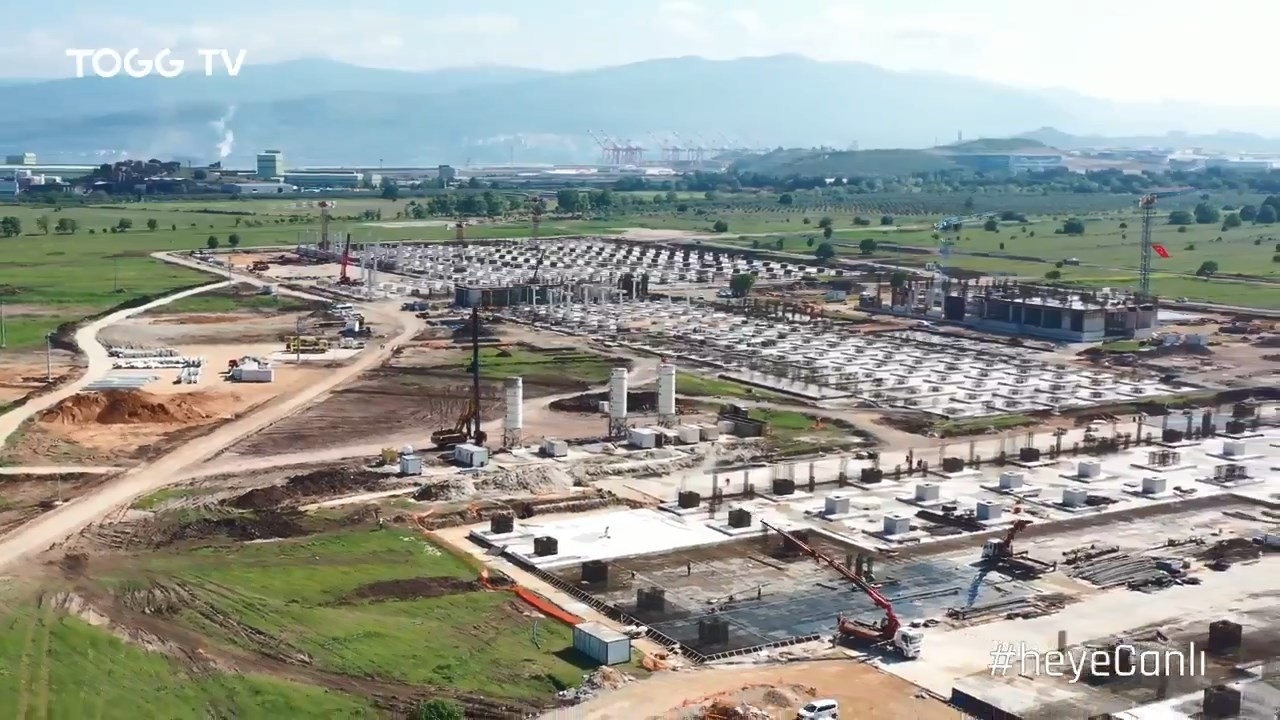 TOGG’un hızlı yükselişi sürüyor...Çalışmalar havadan görüntülendi