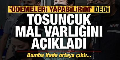 Tosuncuk savcıya borçlarını ödeme garantisi verdi