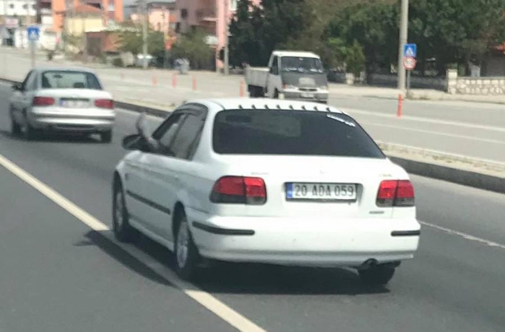 Trafikte tehlikeli görüntü