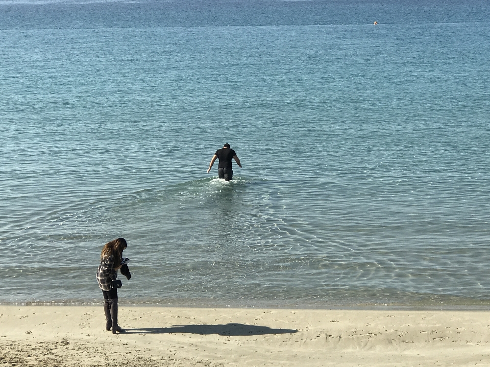 Turistlerin kısıtlamada deniz keyfi