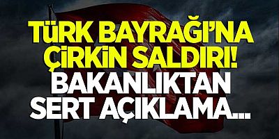 Türk Bayrağı'na çirkin saldırı! Bakanlıktan sert açıklama...