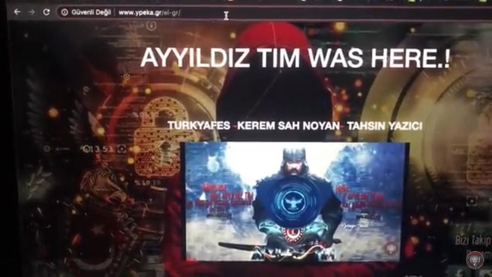 Türk hackerlar Yunanistan Çevre ve Enerji Bakanlığının sitesini hackledi