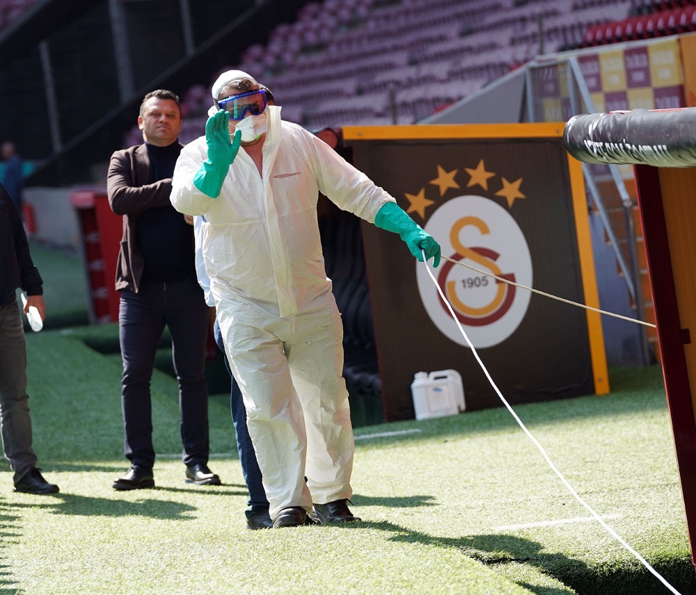 Türk Telekom Stadı korona virüsüne karşı ilaçlandı