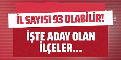 Türkiye'de il sayısı artıyor! İşte aday iller...