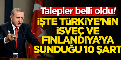 Türkiye'den İsveç ve Finlandiya'ya 10 şart