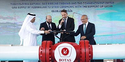 Türkiye'den Suriye'ye İlk Doğal Gaz Akışı Başladı