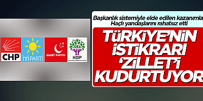 Türkiye'nin istikrarı zilleti kudurtuyor!