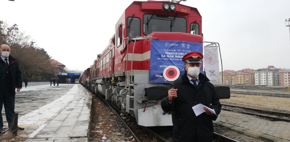 Türkiye’den Çin’e ilk ihracat treni Erzurum’a ulaştı