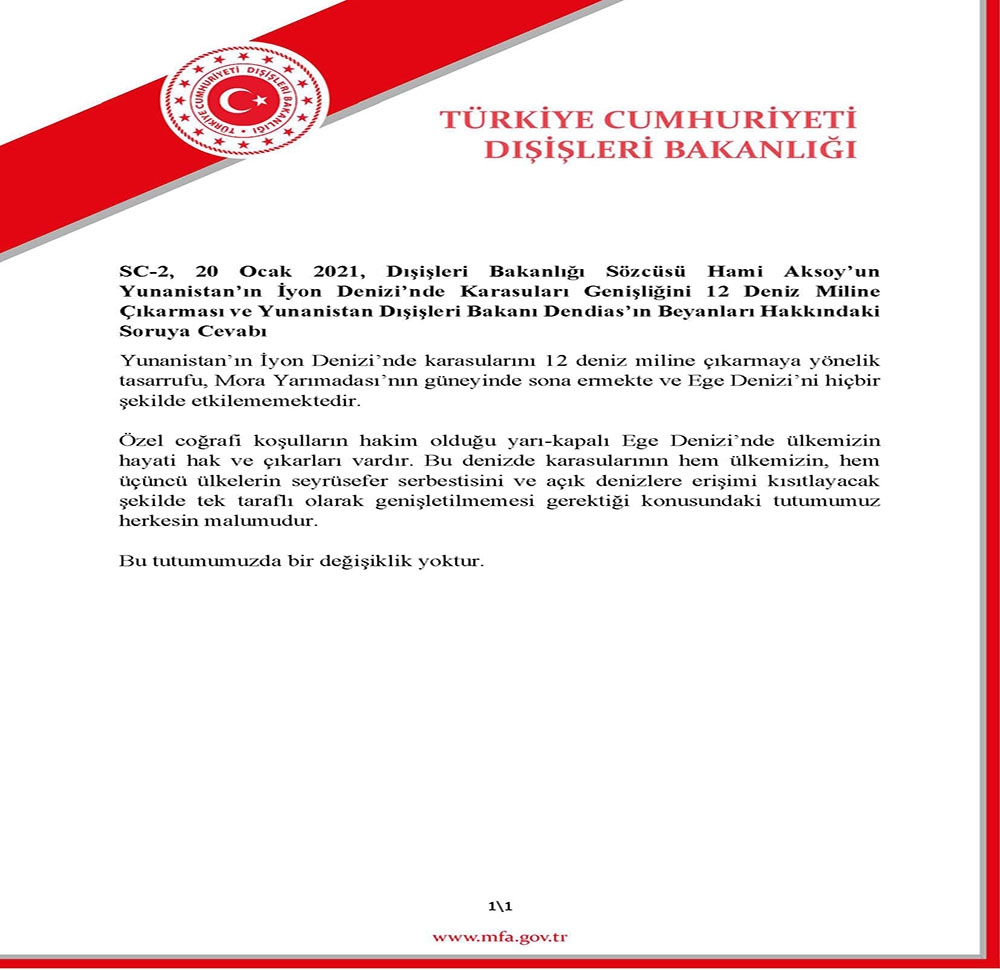 Türkiye’den Yunanistan’a İyon Deniz cevabı!