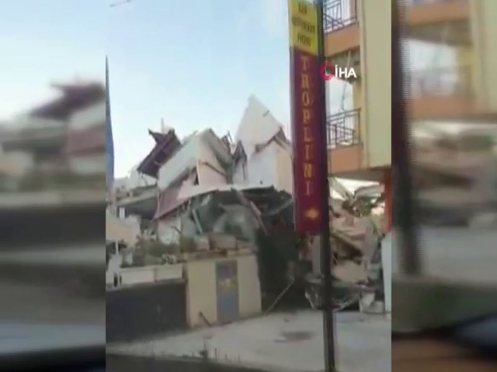 Türklerin Kurtarıldığı Çöken Otel Görüntülendi