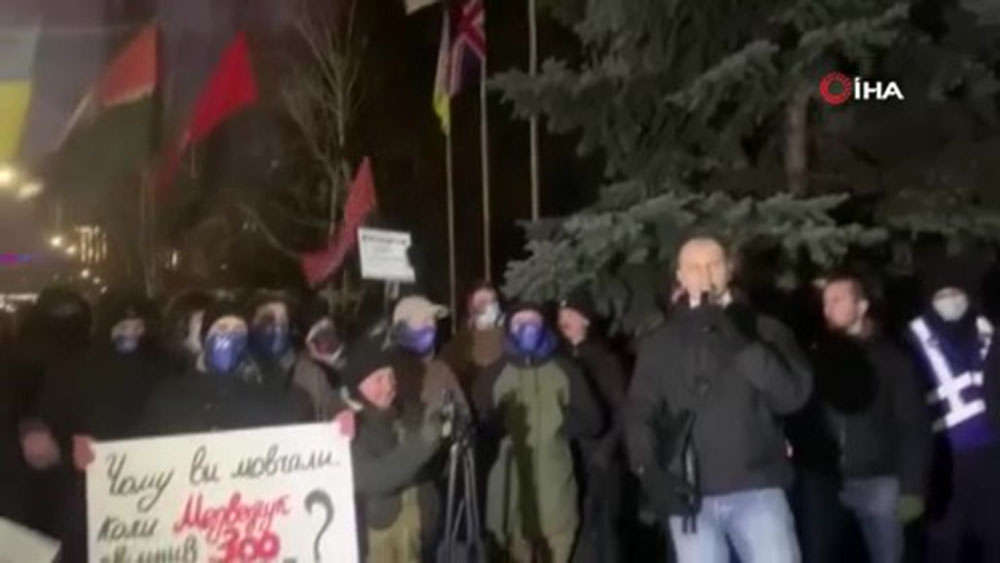 Ukrayna’da Rus yanlısı televizyon kanallarının kapatılması için protestolar devam ediyor