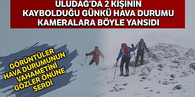 Uludağda 2 Kişinin Kaybolduğu Günkü Hava Durumu Kameralara Böyle Yansıdı