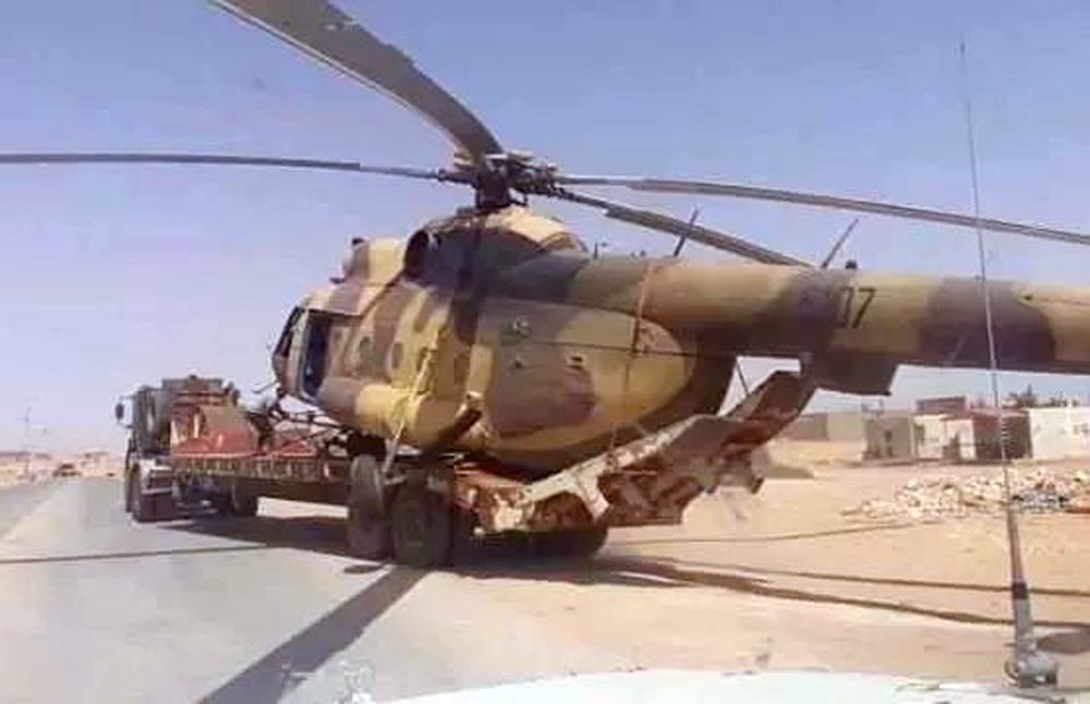 UMH güçleri, Hafter’e ait helikopteri ele geçirdi