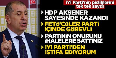 Ümit Özdağ İYİ Parti'den istifa etti! Akşener'in ipliğini pazara çıkardı
