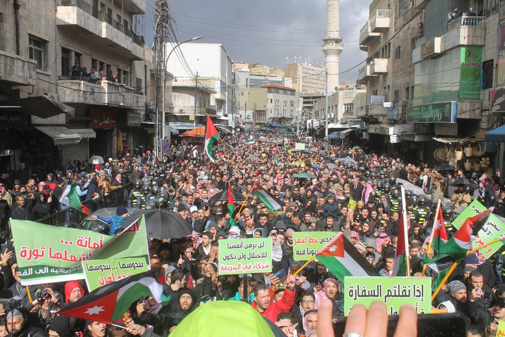 Ürdünlülerden Yüzyılın Anlaşması protestosu