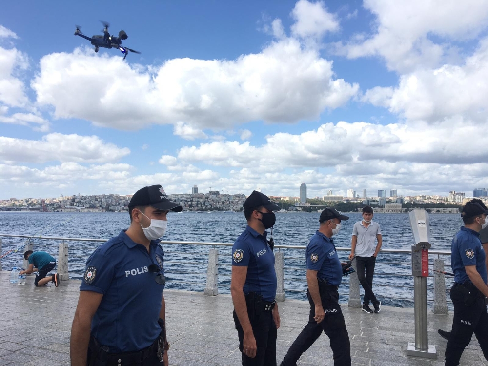 Üsküdar’da drone destekli koronavirüs denetimi
