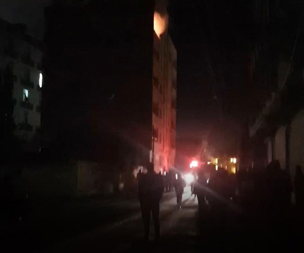 Uzman çavuş ile oğlunun hayatını kaybettiği yangın kameraya yansıdı