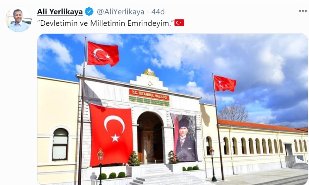 Vali Yerlikaya’dan “Devletimin ve milletimin emrindeyim” mesajı