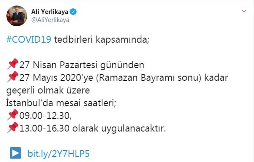 Vali Yerlikaya’dan Ramazan ayında mesai saati açıklaması